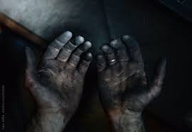 Image of soot on hands