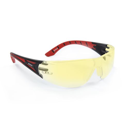 Riley Stream Red Safety Spectacles - Amber