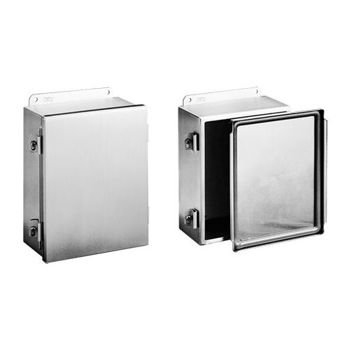 Hoffman Continuous Stainless Steel Hinge with Clamps, 316L SS Type 4X - A16H1206SS6LP