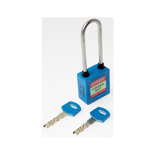 3-PTP (Three Point Traceability Padlock).</br> 
Color: BLUE. Stainless Steel (SS304 Grade) 3PTPBKDL80
