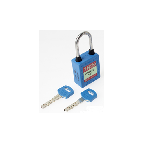 3-PTP (Three Point Traceability Padlock). 
Color: BLUE. Stainless Steel (SS304) Grade 3PTPBKDMKR40
