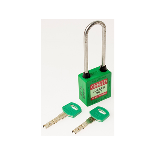 3-PTP (Three Point Traceability Padlock).</br> 
Color: GREEN. Stainless Steel (SS304 Grade) 3PTPGKDL80