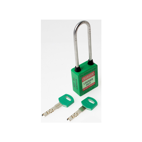 3-PTP (Three Point Traceability Padlock).</br> 
Color: GREEN. Stainless Steel (SS304 Grade) 3PTPGKDMKL80
