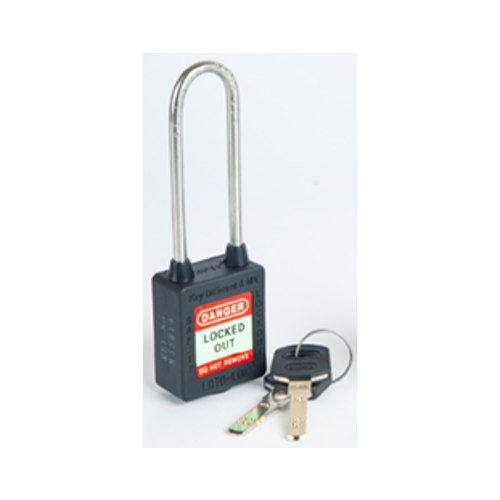 3-PTP (Three Point Traceability Padlock). 
Color: NOIR (BLACK). Stainless Steel (SS304 Grade) 3PTPNKDMKL80