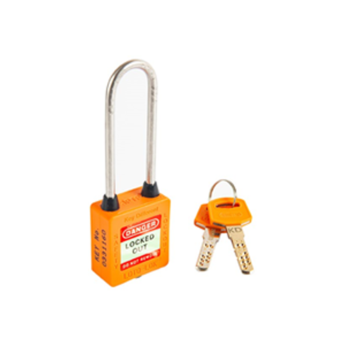 3-PTP (Three Point Traceability Padlock).</br> 
Color: ORANGE. Stainless Steel (SS304 Grade) 3PTPOKDL80