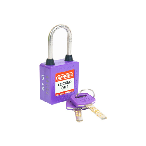 3-PTP (Three Point Traceability Padlock). 
Color: PURPLE. Stainless Steel (SS304 Grade 3PTPPKDR40