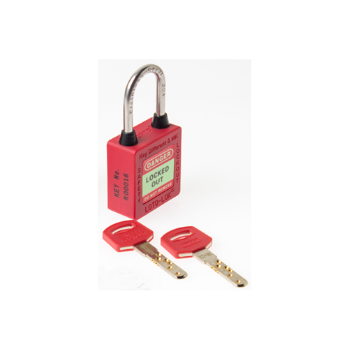 3-PTP (Three Point Traceability Padlock). 
Color: RED. Stainless Steel (SS304) 3PTPRKDMKR40