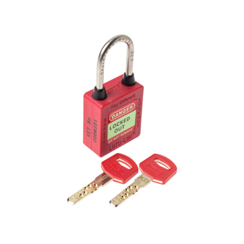 3-PTP (Three Point Traceability Padlock). 
Color: RED. Stainless Steel (SS304 Grade) 3PTPRKDR40
