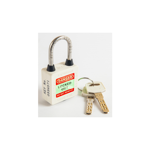 3-PTP (Three Point Traceability Padlock).</br> 
Color: WHITE. Stainless Steel (SS304 Grade) 3PTPWKDR40