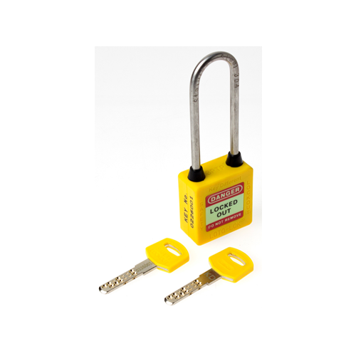 3-PTP (Three Point Traceability Padlock).</br> 
Color: YELLOW. Stainless Steel (SS304 Grade) 3PTPYKDL80