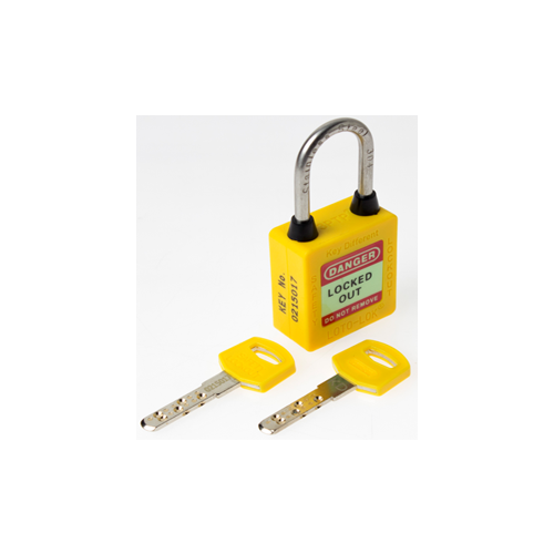 3-PTP (Three Point Traceability Padlock).</br>
Color: YELLOW. Stainless Steel (SS304 Grade) 3PTPYKDR40