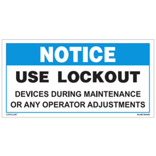 STICKER VINYL - Lockout / Tagout 
Self-Adhesive LOTO Sticker. W 300 x L 150mm.  BBH - 08