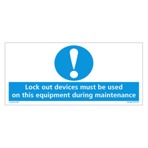 STICKER VINYL - Lockout / Tagout 
Self-Adhesive LOTO Sticker. W 300 x L 150mm.  BWH - 03