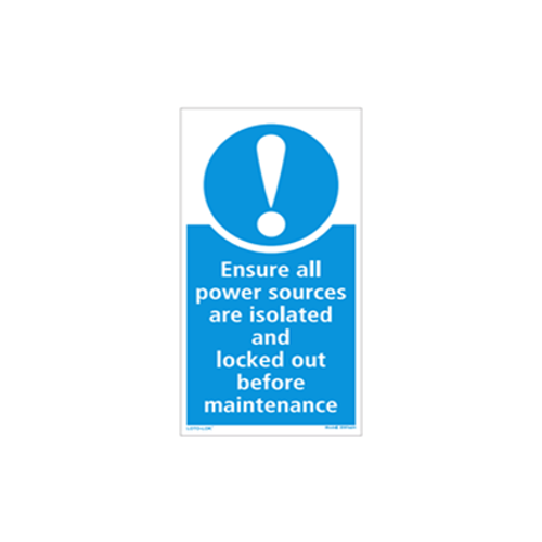 STICKER VINYL - Lockout / Tagout 
Self-Adhesive LOTO Sticker. W 300 x L 150mm.  BWV - 04