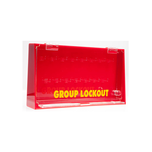 Group Lock Box - Acrylic construction with hinged door & 15 key hooks GLB‐AR15KH