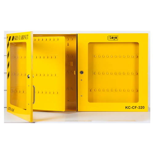 Key Cabinet - Manufactured by Metal Steel with locking arrangement. 320 Keys capacity with Clear Fascia KC-CF-320