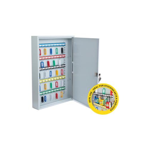 Key Cabinet - Heavy Duty 50 Keys Capacity with plastic key tags. KC-LFHD-50