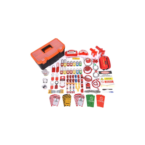 ELECTRO-MECHANICAL LOTO KIT PLASTIC TOOL BOX - LARGE   LOKT-EMPBL-206