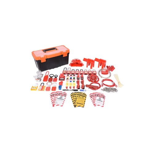 ELECTRO-MECHANICAL LOTO KIT PLASTIC TOOL BOX - MEDIUM LOKT-EMPBM-203