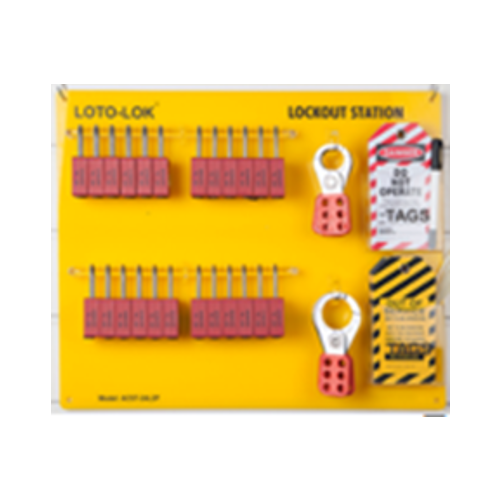 Lockout Station - 24 Padlocks + 20 Tags +
Cable Ties + Marker Pen + 2 Hasps LS-ACST‐24L2P-CS