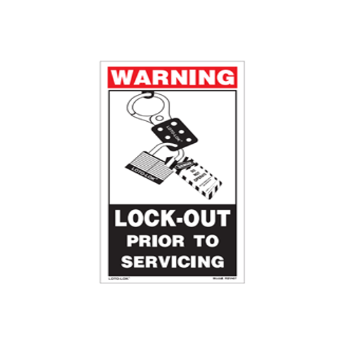 STICKER VINYL - Lockout / Tagout 
Self-Adhesive LOTO Sticker. W 300 x L 150mm.  RBV - 07