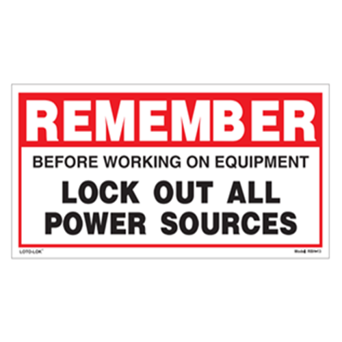 STICKER VINYL - Lockout / Tagout 
Self-Adhesive LOTO Sticker. W 300 x L 150mm.  RBH - 13