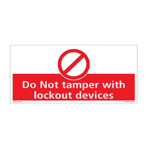 STICKER VINYL - Lockout / Tagout 
Self-Adhesive LOTO Sticker. W 300 x L 150mm.  RWH - 02