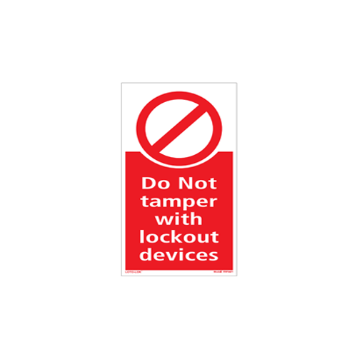 STICKER VINYL - Lockout / Tagout 
Self-Adhesive LOTO Sticker. L 300 x W 150mm. RWV - 01