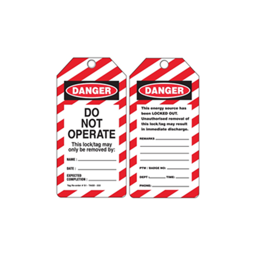 Danger Tag - " DO NOT OPERATE "  S1-TAGD-222