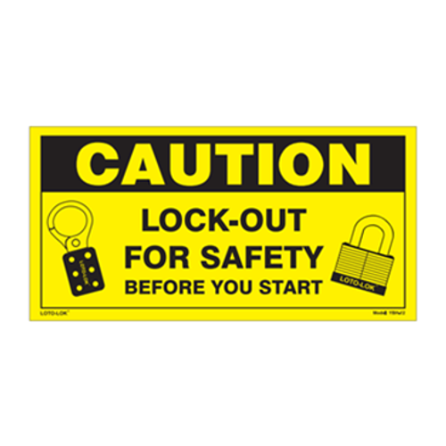 STICKER VINYL - Lockout / Tagout 
Self-Adhesive LOTO Sticker. W 300 x L 150mm.  YBH ‐ 12