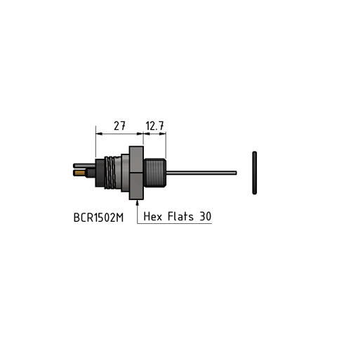 MacArtney BCR1508MTI ** Titanium Bulkhead male