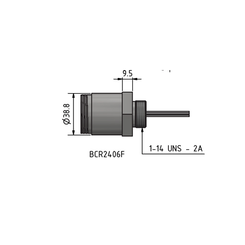 MacArtney BCR2410FAS ** Anodized aluminium Bulkhead female