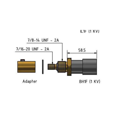 MacArtney BH1FAS (1 KV) Power 1 contact female