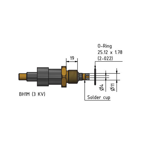 MacArtney BH1MTi (3KV) ** Power 1 contact male