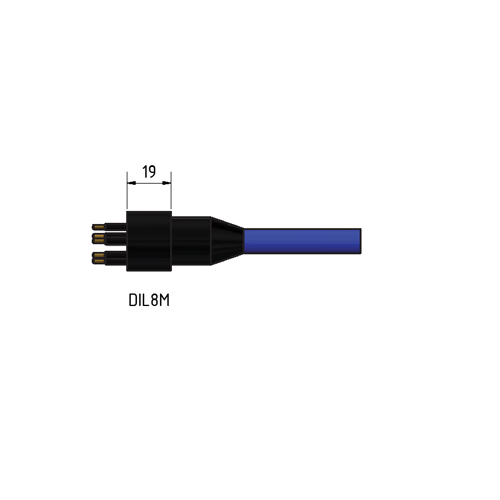 MacArtney DIL8M w/1 meter cable Data 8 contact male