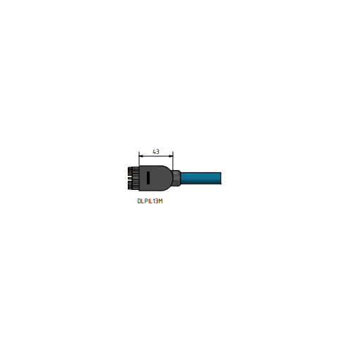 MacArtney DLPIL13M  w/1m Data 13 cable Low profile data & power 13