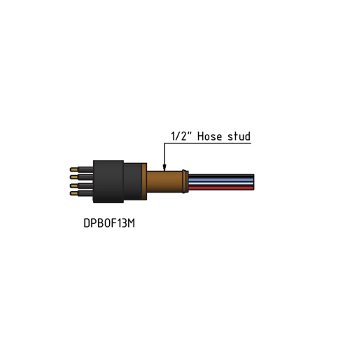 MacArtney DPBOF13MTI w/1m Cat5e Data & power 13 contact male