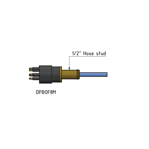 MacArtney DPBOF8MSS w/1m Cat5e Data 8 contact male
