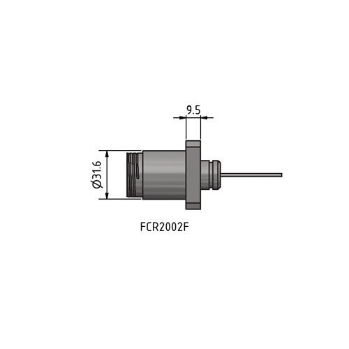 MacArtney FCR2012FNM ** Non-metallic Flange mount female