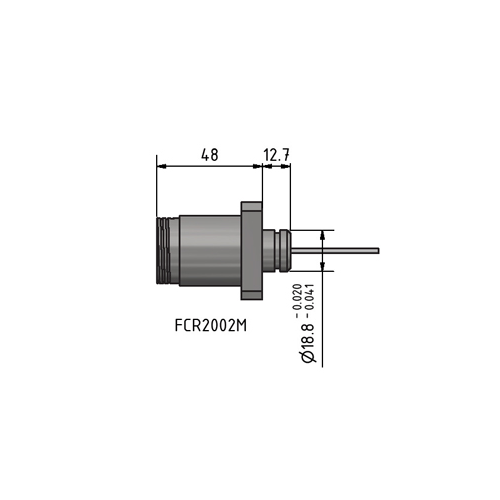 MacArtney FCR2012M Stainless steel Flange mount male