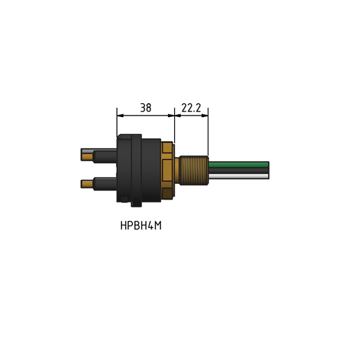 MacArtney HPBH4MTI 8 AWG ** High power 4 contact male