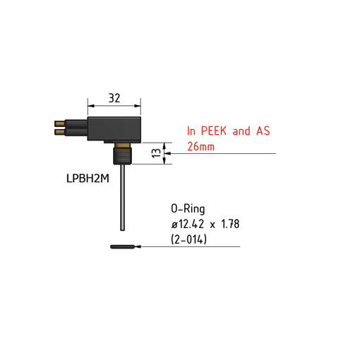 MacArtney LPBH2MNM Non-metallic LP bulkhead male