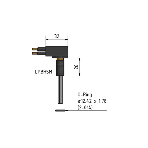 MacArtney LPBH5MNM Non-metallic LP bulkhead male
