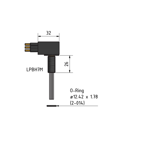 MacArtney LPBH7MNM Non-metallic LP bulkhead male