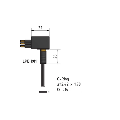 MacArtney LPBH9MNM Non-metallic LP bulkhead male