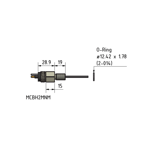 MacArtney MCBH2MNM-G2 Non-metallic Micro bulkhead male