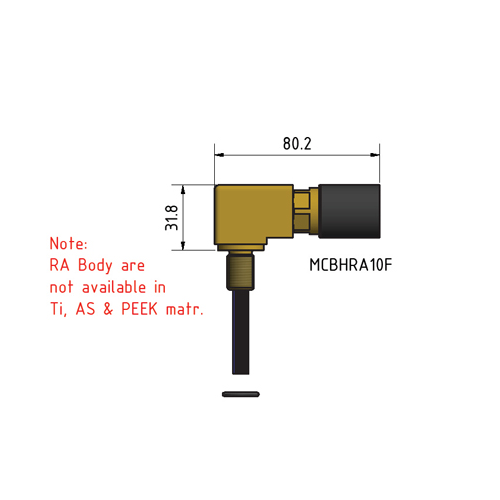 MacArtney MCBHRA16FSS ** Stainless steel Micro bulkhead right angle female