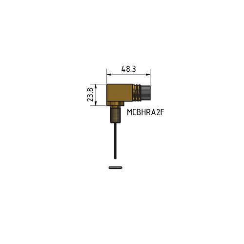 MacArtney MCBHRA8FTI ** Titanium Micro bulkhead right angle female