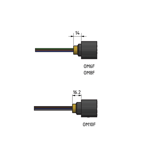MacArtney OM10F Brass Overmould female