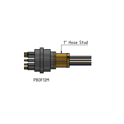 MacArtney PBOF25M Brass PBOF connectors male